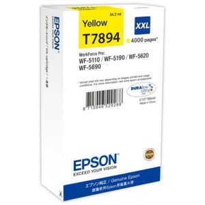 epson cartucho amarillo xxl 4000 paginas workforce pro wf 5xxx series