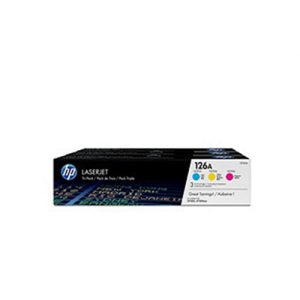 hp cf341a toner laser tricolor 126a 1.200 pÁginas pack 3 c/y/m (ce311/12/13)