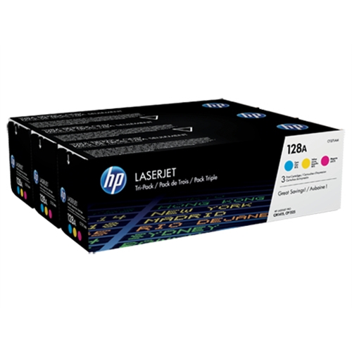 hp toner laser tricolor 128a laserjet pro cp1525 cm1415 pack 3 colores c/m/y hp toner laser tricolor 128a laserjet pro cp1525 cm1415 pack 3 colores c/m/y