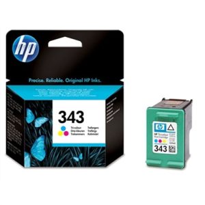 hp cartucho tricolor nº343 7ml 330 pag. deskjet/6540/6620/5740/5745/6840/6540d/6940/6980/9800/d4160 photosmart/2575/2710/325/370/375/8150/8450/c3100/c3180/c4100/c4190/335 officejet/6300 series/6315
