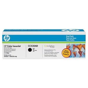 hp toner negro 3.500 pag. pack 2 laserjet cc530a