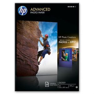 hp papel inkjet fotografico satinado a4 250gr 25 hojas