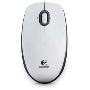 logitech b100 ratón óptico 3 buttons cableado usb blanco