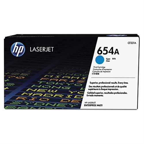 hp 654a cyan original laserjet toner cartridge