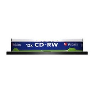 verbatim cd rw 700mb 8x 12x bobina 10 datalife