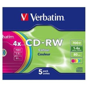 verbatim cd rw colour 4x