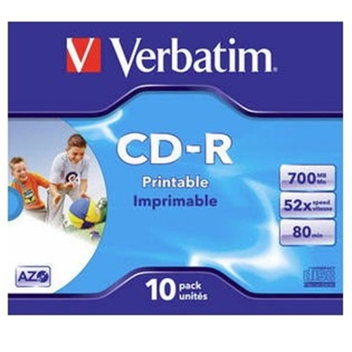 verbatim cd r 700mb 52x jewel case 10 super azo 80 minutos imprimible inkjet neutro verbatim cd r 700mb 52x jewel case 10 super azo 80 minutos imprimible inkjet neutro