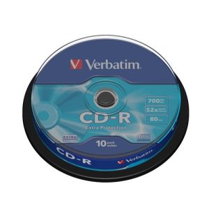 verbatim cd r 700mb 52x bobina 10 datalife