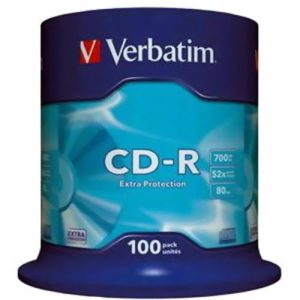 verbatim cd r 700mb 52x bobina 100 datalife