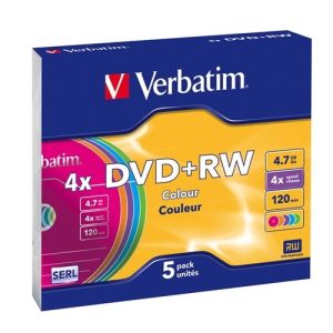 verbatim dvd+rw colours