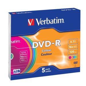 verbatim dvd r 4.7gb 16x slim 5 advanced azo no imprimible