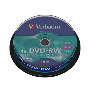 verbatim dvd rw 4.7gb 4x bobina 10 advanced serl
