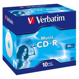 verbatim cd r audio 700mb 12x jewel case 10 80 minutos