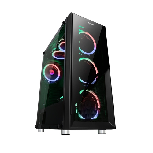 talius caja atx valkyria gaming no grabadora 3 ventiladores rgb 2xusb 3.0 2xusb 2.0 4 x 3.5" 3 x 2.5" cristal templado frontal y lateral 208 x 468 x 493 mm