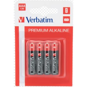 verbatim pack 4 pilas aaa lr03 alcalinas