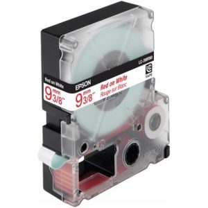 epson cinta estandar lk 3wrn estandar roja/blanca 9/9