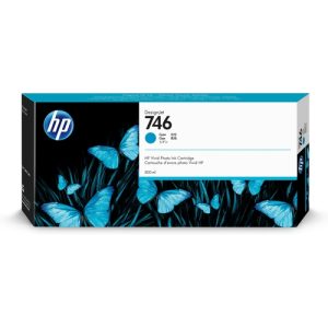 hp nº 746 300 ml cyan ink cartridge p2v80a
