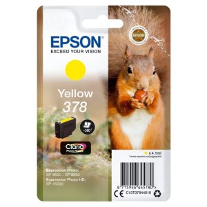 epson cartucho de tinta amarillo 360 páginas c13t37844010 (378)