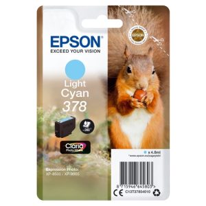 epson cartucho de tinta cian (claro) 360 páginas c13t37854010 (378)