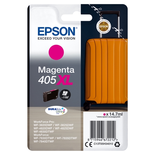 epson cartucho 405xl magenta wf 3820dwf/wf 3825dwf/wf 4820dwf/wf 4825dw