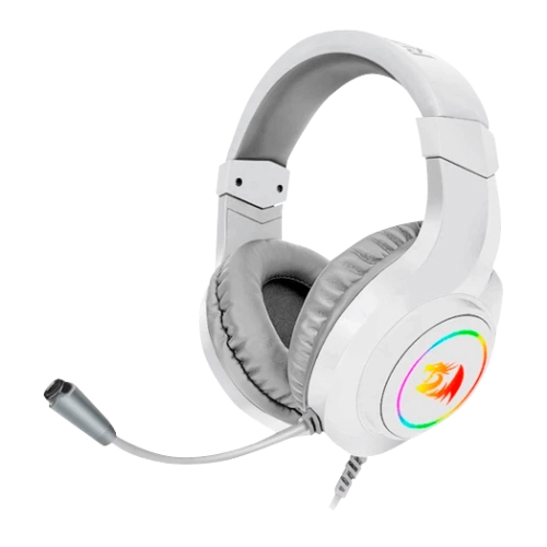 redragon hylas auricular gaming rgb 3.5mm micrófono blanco