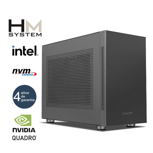 hm system cad basic 123250 workstation torre intel core i7 12700f 32gb ddr4 1tb ssd nvme quadro rtx a1000 8gb 4 x mdp 650w 80+ bronze 4 años garantía 30 días doa