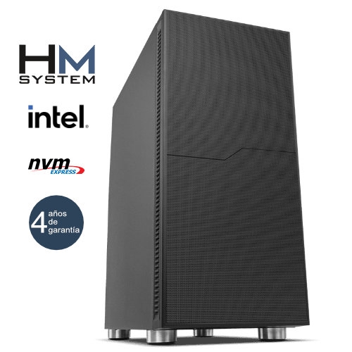 hm solano c8+ silent torre atx 12ª gen intel core i5 12400 16gb ddr4 500gb ssd m.2 nvme silenciosa usb 3.0 4 años garantía 30 días doa
