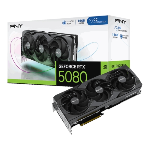 pny geforce rtx 5080 oc triple fan 16gb gddr7