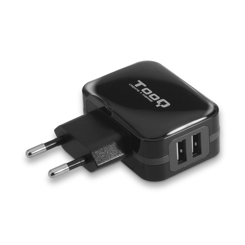 tooq cargador de pared usb tqwc 1s02 2 tomas 3,4a (total) 5v 17w control ai tech color negro cargador smartphones, tablets, gps, consolas, mp3, etc tooq cargador de pared usb tqwc 1s02 2 tomas 3,4a (total) 5v 17w control ai tech color negro cargador smartphones, tablets, gps, consolas, mp3, etc