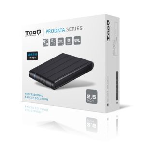 tooq carcasa aluminio de hdd / ssd tqe 2530b 2.5" sata3 usb 3.0 negra