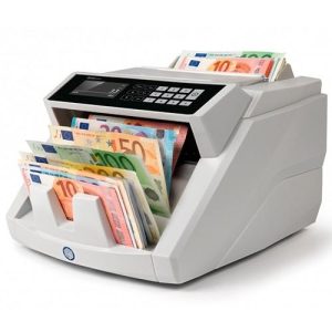 safescan 2465 s contador de billetes automatico, detector de billetes falsos 7 puntos, 7 divisas, función suma y fajos, 1000 billetes/minuto