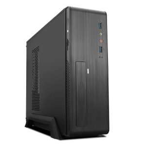 tooq caja slim tqc 3006du3c itx/matx sobremesa 2x usb 3.0 + lector tarjetas fa 500w negro