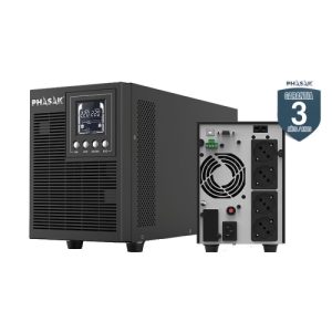 phasak sai ph 9220 online 2kva/1800w formato torre 4 schuko lcd rs232 usb baterias 4x9ah
