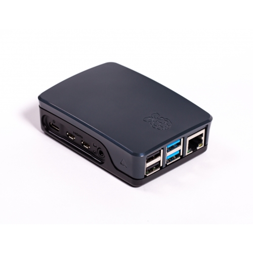 raspberry caja oficial para pi 4 color negra/gris