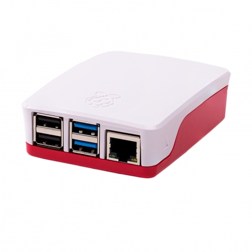 raspberry caja oficial para pi 4 color rojo/blanco