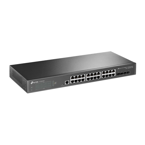 tp link switch gestionable jetstream de 24 puertos gigabit l2 + con 4 ranuras sfp + de 10 ge
