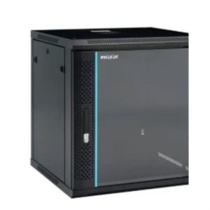 armario rack mural 19" phasak 9u 600x600 negro + ventilacion/tornillería