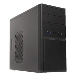 caja microatx unykach dark shadow negra fa 500w 2x usb 2.0 + 2x usb 3.0 frontales 2 bahías 5.25" + 1 bahía 3.5