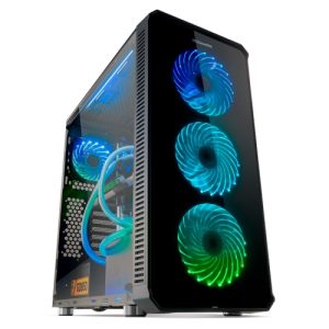 nox hummer tgx rainbow rgb 2 x usb 3.0 2 x usb 2.0 negra admite refrigeración líquida hasta 360