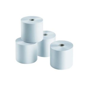 papel electra blanco 75x65 mm paqute 10 rollos (caja completa 8 paquetes)