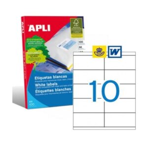 Etiquetas Apli 01278 105x57 poliv. 100A4 1.000 ud.