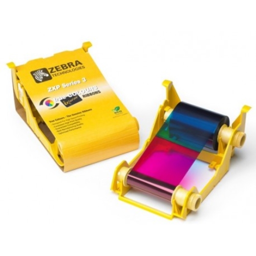 Zebra Ribbon CMYKO 4 colores para Impresoras de Tarjetas Plasticas Zebra ZXP3 - Hasta 165 tarjetas de plastico.