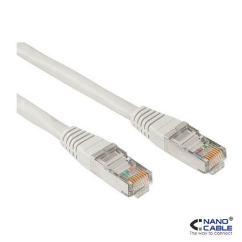 Nanocable - Cable de red latiguillo UTP CAT.6 de 3m - color GRIS