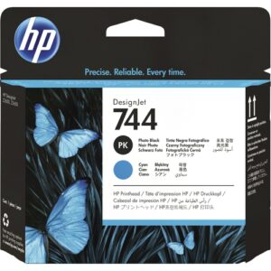 HP Cabezal 744 designjet  Negro Foto y Cyan