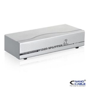 Nanocable - Splitter Multiplexor VGA - 1 entrada - 8 salidas, con alimentacion