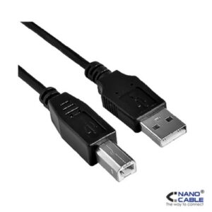 Nanocable - Cable USB 2.0 para impresora de 4,5m conexión A/M - B/M negro