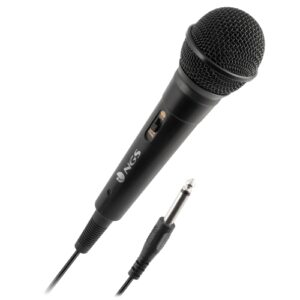 NGS - Microfono Singer Fire - Jack de 6.3MM - Boton On/Off - Compatible con altavoces Wild