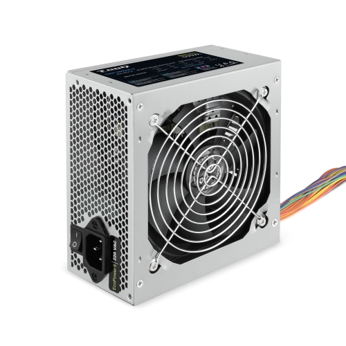 Tooq - Fuente Alimentacion EcoPower II - 500W - Formato ATX - PFC Activo - 3 SATA - OEM - Sin cable