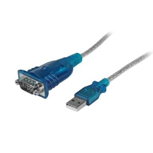 StarTech.com Cable Adaptador USB a Serie RS232 de 1 Puerto Serial DB9 - Macho a Macho - 1 x DB-9 Macho En Serie - 1 x Tipo A Macho USB - Negro