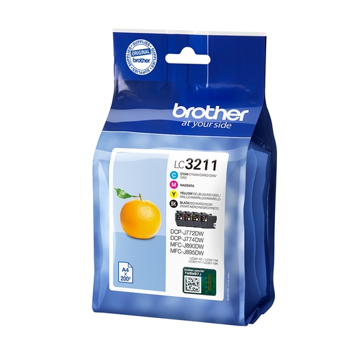 BROTHER PACK 4 CARTUCHOS BK/C/M/Y LC3211VAL